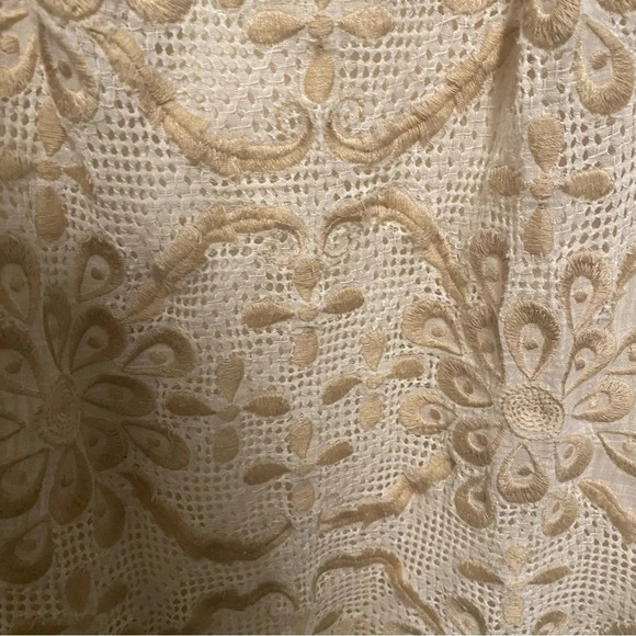 BCBG Max Azria Runway Embroidered Lightweight Cotton‎ Dress, Size M, Cream/White - Picture 11 of 15